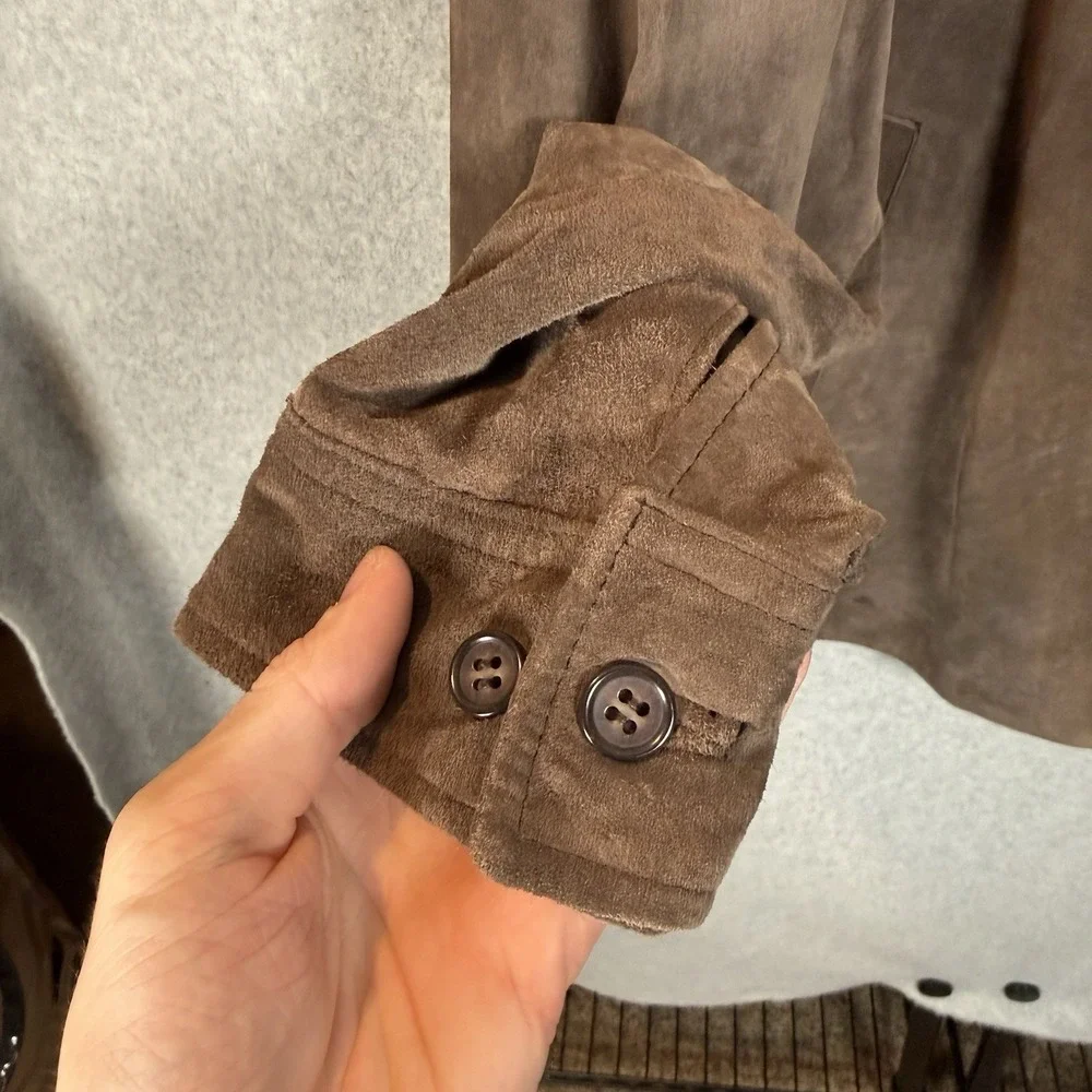 John Ashford Leather Jacket Mens Large Brown zip Up‎ Vintage